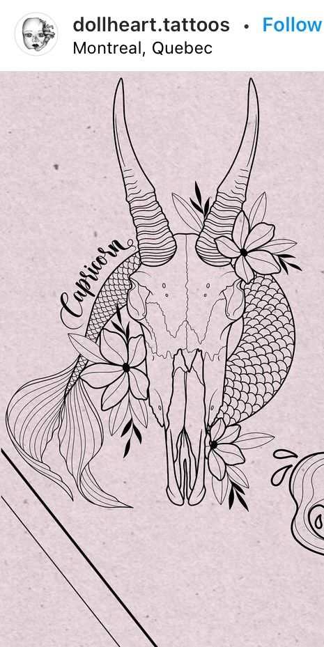 Capricorn Tattoo Thigh, Capricorn Hip Tattoo, Capricorn Goat Tattoo For Women, Capercorn Tattoo Ideas, Capricorn Animal Tattoo, Unique Capricorn Tattoo Ideas, Pinoy Wedding, Tattoo Goat, Capricorn Tattoos