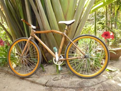 Biking Quotes Cycling, Bamboo Bicycle, Bike Quotes, Bike Aesthetic, Bicycle Shop, Bamboo Frame, Leather Saddle Bags, Bicycle Parts, Green Lifestyle