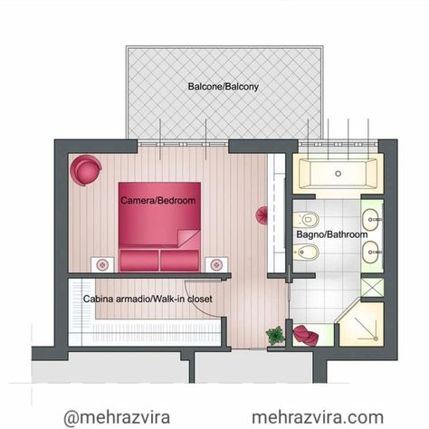 Mehraz Vira | Architects on Instagram: “《✶⏳✶》The bedroom is often the fulcrum of a home and reflects the taste of those who live there more than any other environment. Our design…” Master Suite Layout, Bedroom Addition, Model House Plan, Bedroom Closet Design, Master Room, Bedroom Floor Plans, Room Design Bedroom, Bedroom Layouts, Small Apartment