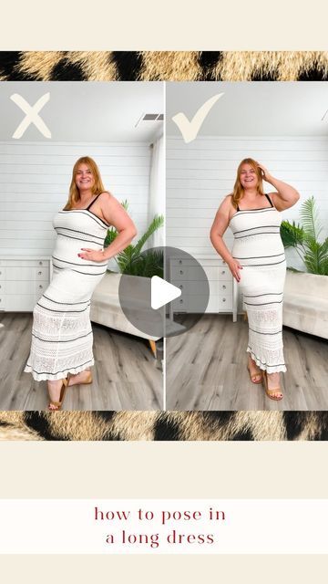 How To Pose For Pictures Plus Size Dress, How To Pose In A Maxi Dress For Pictures, How To Pose In A Long Dress For Pictures, How To Pose With A Dress Long, Pose Ideas Plus Size, Pose In A Dress, Posing Tips For Plus Size Women, Plus Size Pose, Long Dress Formal