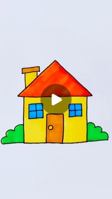 Creative Drawing for kids on Instagram: "How to draw a house #reels #draw #drawing #art" Easy Drawing And Painting Ideas, How To Draw A House Easy, Easy House Drawing For Kids, How To Draw A House, Step By Step Drawing For Kids, Kids Drawing Easy, Easy House Drawing, House Drawing Easy, Kids Drawing Ideas