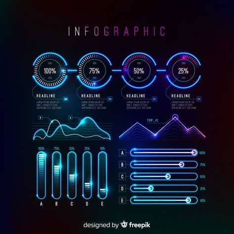 Futuristic Infographic, Technology Design Graphic, Data Dashboard, Gfx Design, Infographic Elements, Data Visualization Design, Gui Design, Data Design, Info Graphics