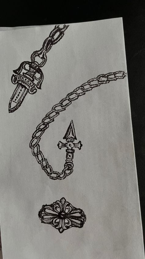 Chrome Hearts Tattoo Design, Chrome Heart Tattoo Designs, Chrome Hearts Drawing, Chrome Hearts Cross Tattoo, Chrome Heart Tattoo, Chrome Hearts Tattoo, Sneaker Graffiti, Chrome Tattoo, Heart Dagger Tattoo