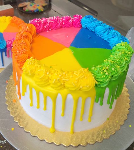 Labor Day Cake Ideas, Rainbow Drip Cake, Best Milkshakes, Ideas Fiesta, Sweet Bites, Simple Cake Designs, Creative Cake Decorating, Simple Cake, Creative Birthday Cakes