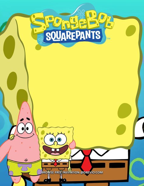 (FREE Invitations) SpongeBob SquarePants Birthday Invitations + Party Ideas | Download Hundreds FREE PRINTABLE Birthday Invitation Templates Spongebob Party Decorations, Spongebob Squarepants Party, Spongebob Cake, Spongebob Birthday Party, Party Planning Checklist, Spongebob Party, Spongebob Birthday, Free Printable Birthday Invitations, Printable Birthday Invitations