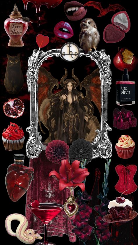 #darkfemininity #godess #lilith #darkgoddess #redandblack #demon #succubus #vampire Lilith Aesthetic Art, Red Purple Aesthetic, Lilith Alter, Lilith Demon, Lilith Art, Mother Lilith, Art Goddesses, Goddess Lilith, Goddess Magick