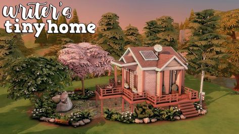 Writers Home, Home The Sims 4, Sims 4 No Cc, Sims 4 Build, Tiny Home, The Sims 4, The Sims, Sims 4, Writers