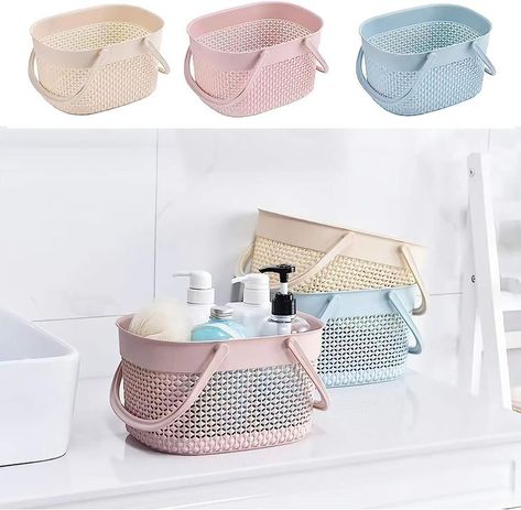 Portable Shower Caddy Basket, Plastic Organizer Storage Tote with Handles Toiletry Bag Bin Box for Bathroom, College Dorm Room Essentials, Kitchen, Camp, Gym Dorm Shower Caddy, Bathroom College, College Bathroom, College Dorm Room Essentials, Bathroom Basket Storage, Portable Shower, Storage Tote, Shower Basket, College Dorm Room