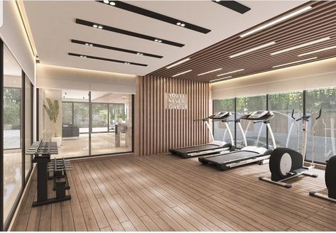 Modern Home Gym Interior Design, Gym Design Interior Modern, Gym Ceiling Design, Modern Gym Interior Design, Gym Interior Design Ideas, Modern Home Gym Design, Modern Home Gym, Boutique Gym, Gym Design Interior