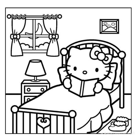 Cute Coloring Pages Hello Kitty, Cute Hello Kitty Coloring Pages, Coloring Pages Coquette, Hello Kitty Coloring Pages Y2k, Coquette Coloring Page, Sanrio Colouring Pages, Y2k Coloring Pages Aesthetic, Cute Things To Color, Hello Kitty Coloring Sheets