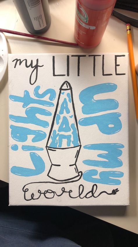 Sorority Big Little Crafts, Alpha Chi Painting, Big Little Poster, Sorority Canvas Paintings Big Little, Adpi Paintings, Blue Sorority Canvas, Big Little Canvas Sorority, White Lava Lamp, Big Little Paintings