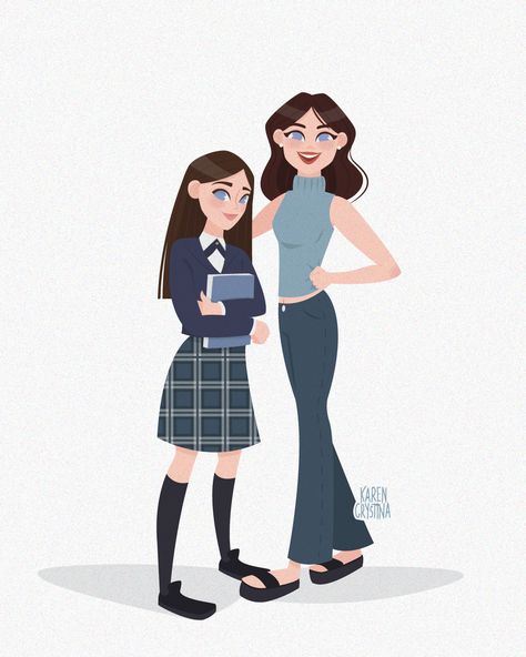 #rorygilmore #lorelaigilmore #gilmoregirls #tvseries #fanart Gilmore Girls Art, Gilmore Lorelai, Rory Lorelai, Stars Hollow Gilmore Girls, Gilmore Girls Party, Gilmore Girls Outfits, Gilmore Girls Fan, Ross Geller, Lauren Graham