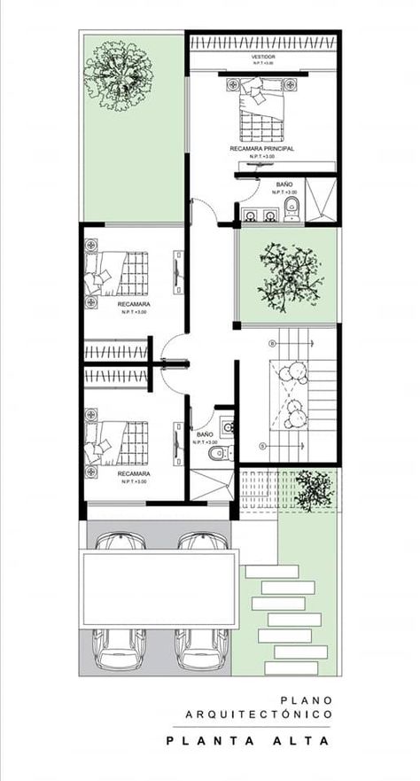 Small Apartment Building, Narrow House Plans, Courtyard House Plans, House Design Pictures, Architectural Floor Plans, Home Design Floor Plans, Narrow House, Casa Patio, Architecture Model House