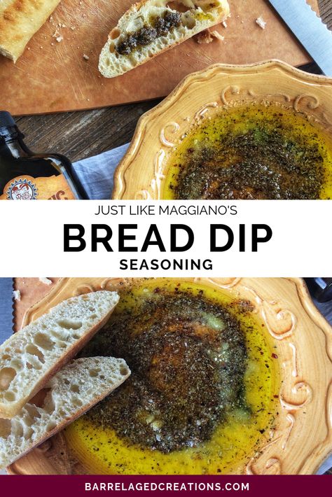 Just Like Maggiano's Bread Dip Seasoning Recipe  #bread #recipe #oil #appetizer #oliveoil #balsamicvinegar #dip #breaddip #italian #maggianos #dippingoil #copycat @barrelagedcreations #parmeseancheese Maggianos Bread Recipe, Copycat Maggianos Recipes, Maggiano's Copycat Recipes, Italian Dipping Sauce For Bread, Bread Dipping Recipes, Maggianos Recipes, Maggianos Copycat Recipes, Bread Dipping Sauce, Carrabbas Recipes