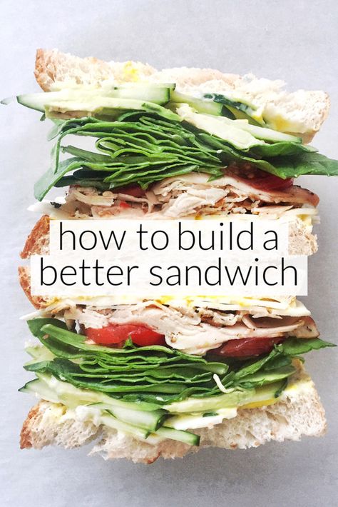 How to Build a Better Sandwich | foodiecrush.com Cold Sandwich Recipes, Lemon Rosemary Chicken, Cold Sandwiches, Clean Eating Lunch, Happy Friday Friends, Foodie Crush, Clean Eating Dinner, Best Sandwich, Soup And Sandwich