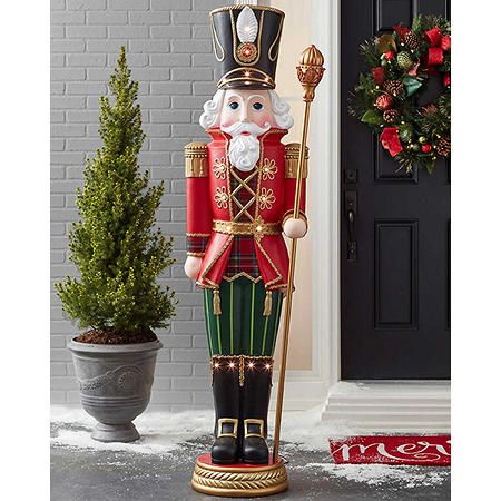 Member's Mark Pre-Lit 6' Grand Nutcracker with 15 LED Lights - Sam's Club Holiday Songs, Decorating Themes, Members Mark, Indoor Christmas, Sam's Club, Nutcracker Christmas, Classic Holiday, Classic Christmas, Holiday Celebration