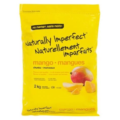 Naturally Imperfect Frozen Mangos No Name No Name Brand Canada, Salad Dressing Bottles, Bread Clip, Bread Tags, Frozen Fruits, Mango Chunks, Bulk Food, No Name, Work Lunch