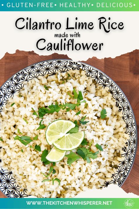 Rice Lime Cilantro, Recipes With Grains, Cilantro Cauliflower Rice, Rice Cilantro Lime, Lime Cauliflower Rice, Rice Cauliflower, Cilantro Lime Cauliflower Rice, Cauliflower Rice Recipe, Rice And Quinoa