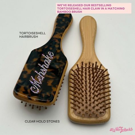 Some MAJOR updates for our custom hair claw clips & custom paddle hair brushes. Here’s everything you need to know summed up for you ⬆️ we cannot wait to see what you think! #hairclaw #bamboobrush #paddlebrush #pinterestaesthetic Tortoise Shell Hair, Bamboo Brush, Paddle Brush, Hair Claw Clips, Healthier Hair, Hair Brushes, Hair Claw Clip, Hair Claws & Clips, Beauty Room