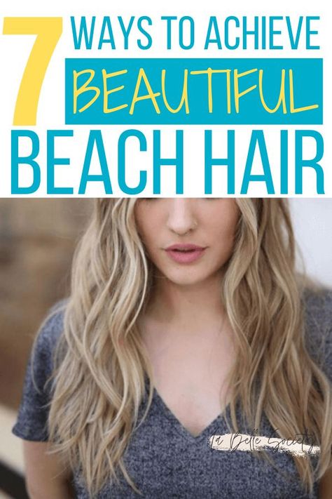 Want to learn how to get perfect mermaid hair for summer? Beachy waves hair is a favorite among women. Find the best beach hair products and tools for beachy waves hairstyles, such as hair texturizer, hair spray, and dry shampoo. What is the best hair wand for lob styling and a great hair straightener to get loose wave hair. Perfect for summer #beachhair #beachyhairwaves #beachairwave #mermaidhair #summerhairstyles #howtogetbeachyhairwaves Create Beach Waves Hair, Beach Hair Products, Natural Beach Hair, Beach Hair Waves, Best Hair Wand, Beachy Waves Hairstyles, Beachy Waves Tutorial, Hair Texturizer, Messy Beach Waves