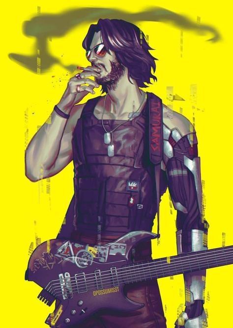 Johnny Silverhand Art, Cyberpunk 2077 Edgerunners, Johnny Silverhand, Give Yourself Time, Cyberpunk Edgerunners, Cyberpunk Aesthetic, Cyberpunk Character, Cyberpunk Art, Cyberpunk 2077