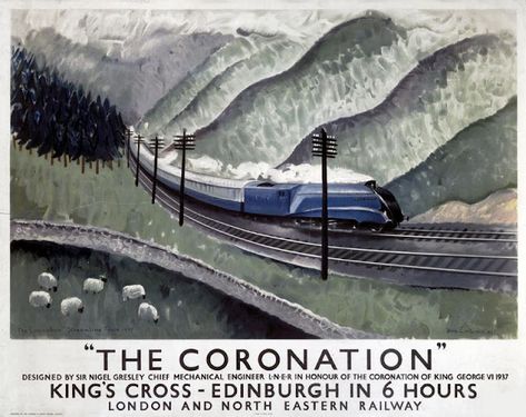 ART & ARTISTS: Railway Posters – part 3 Kings Cross Station, National Railway Museum, British Seaside, Steam Railway, Railway Posters, Railway Museum, The Coronation, British Rail, Brighton And Hove