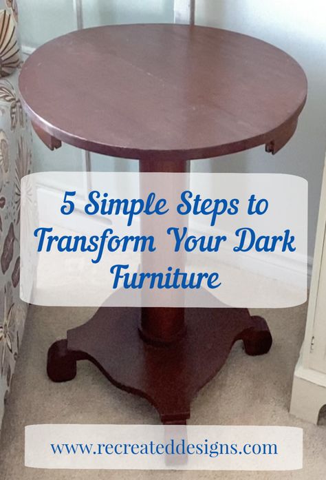 Dark Wood Furniture, Dark Furniture, Sage Color, Fusion Mineral Paint, Annie Sloan Chalk Paint, Wood Light, Paint Furniture, Upcycled Furniture, Refinishing Furniture