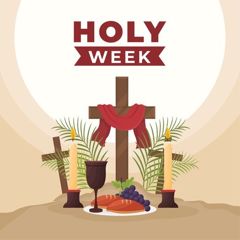 Holy Week Poster, Holy Week Images, Holy Week Events, Holy Wednesday, Week Template, Holly Week, Easter Pics, Reflection Poster, Mary Pictures