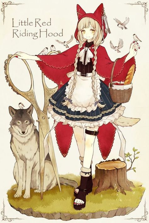 Red Riding Hood Art, Disney Princess Anime, Princesas Disney Anime, A Wolf, 판타지 아트, Arte Fantasy, 영감을 주는 캐릭터, Little Red Riding Hood, Red Riding Hood