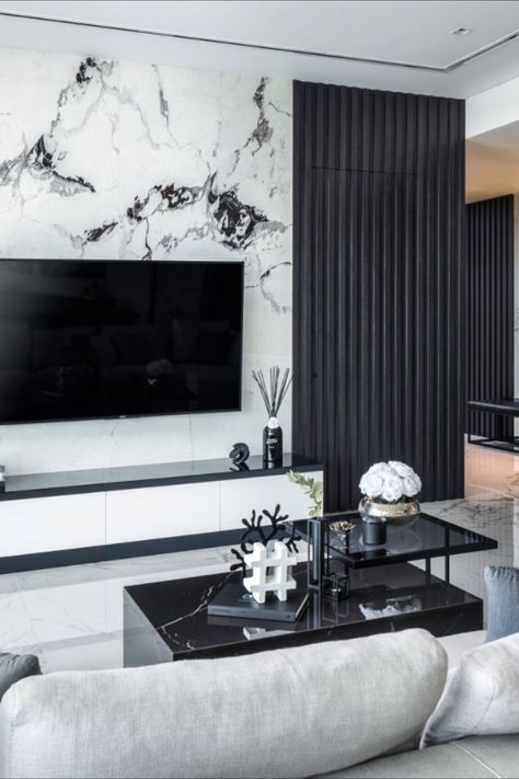 contemporary living room design with a white sofa and a black center table Ruang Tv, Luxury Living Room Decor, Luxury Bedroom Decor, Luxury Living Room Design, Living Room Design Inspiration, Living Room Design Decor, Home Decor Living Room, Home Design Living Room, Living Room Decor Cozy