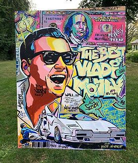 Wolf Of Wall Street Art, Monopoly Art, Alec Monopoly, Wall Street Art, Trippy Painting, Psy Art, Wolf Of Wall Street, Graffiti Wall Art, Cover Art Design