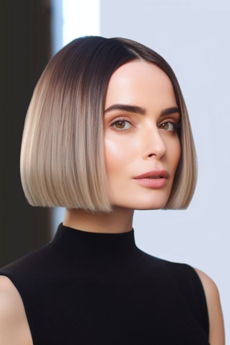 Elegantness is represented in the embodiment of a sleek classic box bob with a middle part in between. The classic bob is perfect for fine hair that must look sleek and neat. Click here to check out more if you haven’t seen the “Box Bob” cut yet, here are 25 incredible examples for you. 1 Length Bob, Box Bob 2024, Box Bob Haircut, Natural Hair Bob Cut, Box Bob, Very Short Bob Hairstyles, Fine Hair Bob, Hair Bobs, Classic Bob Hairstyle