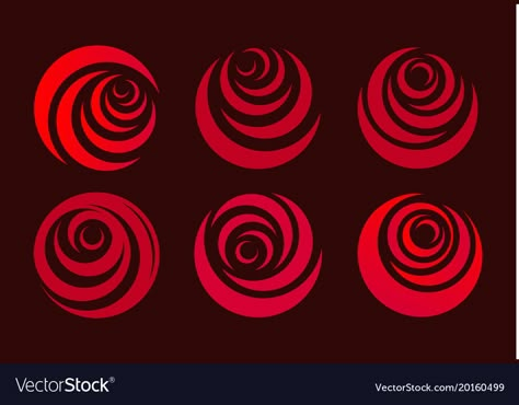 Rose Petal Illustration, Rose Symbol, 2d Abstract, Circle Vector, Shape Logo, Abstract Rose, Rose Logo, Love Symbol, Airline Logo