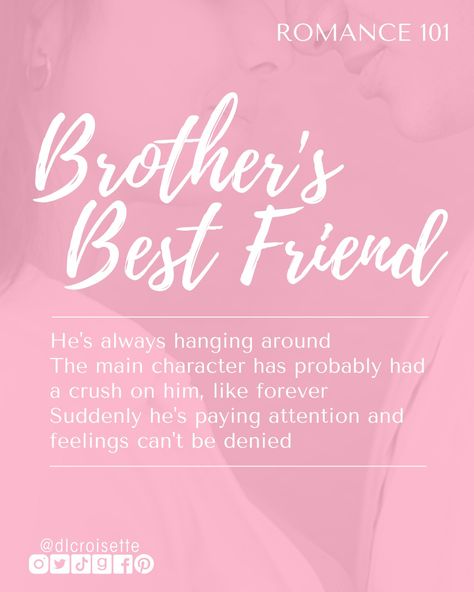 In day 20 of our Romance Books 101 immersive course we're still exploring the forced proximity trope, but today is a lighter version. With the Brother's Best Friend or Best Friend's Brother, we're keeping it all in the family. Typically he's always hanging around and the main character might have had a life-long crush. Ah, the tension is high here. Will they / won't they. Should they / shouldn't they. How will be brother react? Examples Fix Her Up by Tessa Bailey Star Struck by Willa Drew... Best Friends Brother Trope, Brothers Best Friend Trope, Brother's Best Friend, Tessa Bailey, Best Friends Brother, Star Struck, All In The Family, Main Character, Having A Crush