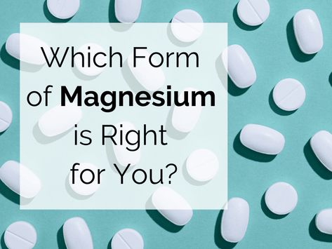 Which Form of Magnesium is Right for You? - HormonesBalance.com Best Magnesium Supplement, Signs Of Magnesium Deficiency, Magnesium Deficiency Symptoms, Types Of Magnesium, Best Magnesium, Low Estrogen Symptoms, Too Much Estrogen, Low Estrogen, Magnesium Benefits