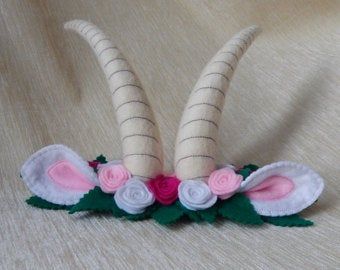 Deer Antlers Headband, Nativity Costumes, Head Ornaments, Felt Dragon, Mascaras Halloween, Goat Horns, Wedding Photo Booth Props, Horn Headband, Felt Flower Headband