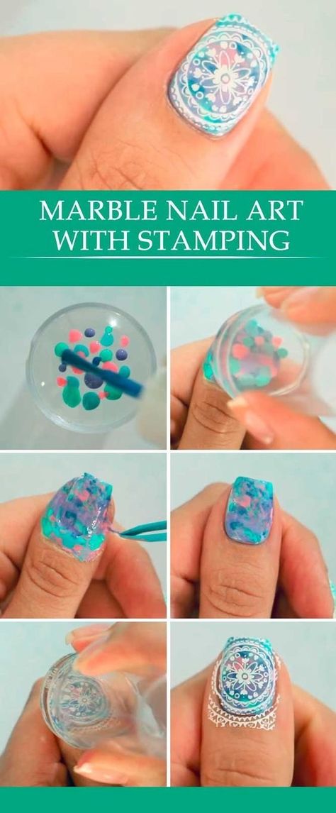 #nailartdesigns #musttrynailartdesigns #nailart Nail Stamping Designs, Nagel Stamping, Fancy Nail Art, Marble Nail, Nail Art Techniques, Marble Nail Art, Stamping Nail Art, Trendy Nail Art, Marble Nails