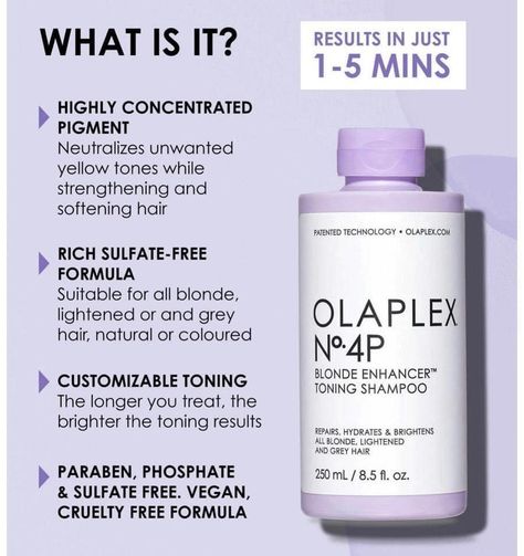 Olaplex Purple Shampoo, Olaplex Blonde, Toning Shampoo, How To Lighten Hair, Purple Shampoo, Color Shampoo, Male Grooming, Shampoos, Hair Care Tips