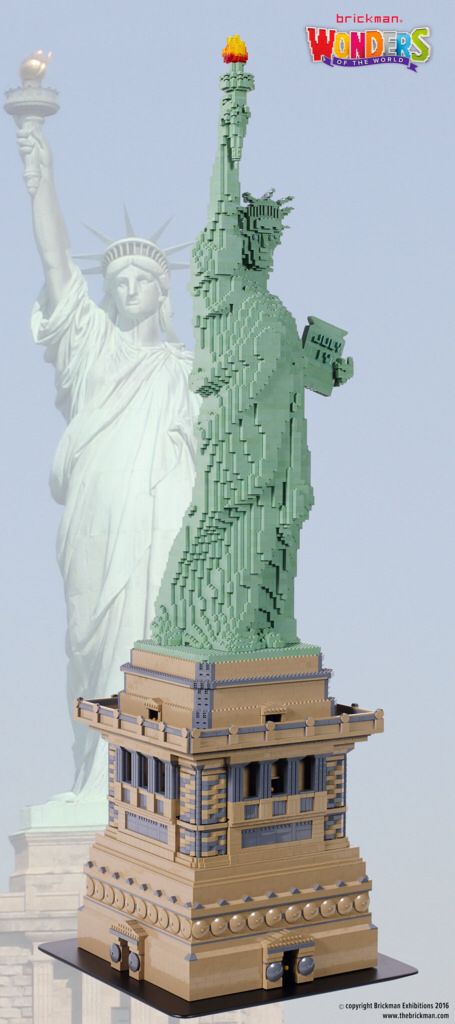 LEGO Statue of Liberty Lego Statue, Statue Of Liberty Painting Easy, Lego Statue Of Liberty, Statue Of Liberty Watercolor, Pop Art Statue Of Liberty, Statue Of Liberty Painting Acrylics, New York Landmarks, Loft Style Bedroom, Iconic New York