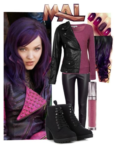 Mal from Descendants by r5lover-11 on Polyvore featuring polyvore, fashion, style, Glamorous, VIPARO, Call it SPRING, Urban Decay and Disney Mal Inspired Outfit, Descendants Inspired Outfits, Mal Outfits, Mal From Descendants, Mal Descendants Costume, Queens Outfits, Descendants Outfits, Mal Costume, Descendants Clothes