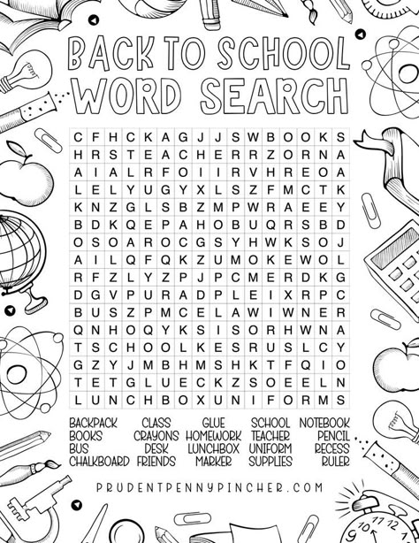 Free Printable Back to School Word Search for Kids Free Elementary Printables, Classroom Activities For Middle School, Back To School Worksheets 5th Grade, School Age Coloring Pages, Back To School Activity Sheets, Back To School Activities For Kids, Back To School Activities Middle School, Free Word Search Puzzles Printables, After School Activities For Elementary