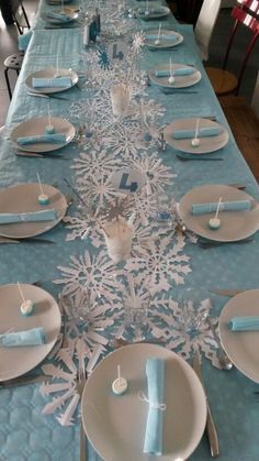 Schnee Party, Winter Wonderland-party, Frozen Birthday Party Decorations, 4de Verjaardag, Elsa Birthday Party, Frozen Decorations, Frozen Bday Party, Snow Party, Disney Frozen Birthday Party