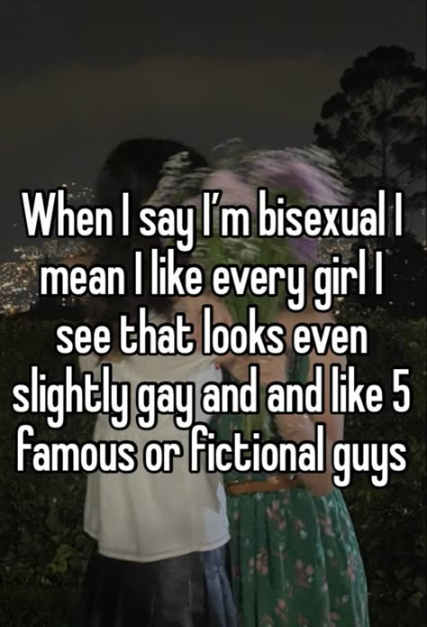 Bi Panic, Wlw Whisper, Bi Whispers, Bisexual Quote, Wlw Relatable, Bi Memes, Relatable Lesbian Quotes, I Need A Girlfriend, Need A Girlfriend