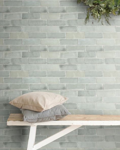 All Products | Quorn Stone Page 4 Brick Effect Tiles Bathroom, Green Splashback Kitchen, Green Tile Ideas, Artisan Tiles Bathroom, Green Splashback, Metro Tiles Bathroom, Quorn Stone, Kitchen Splashback Tiles, Grey Subway Tiles