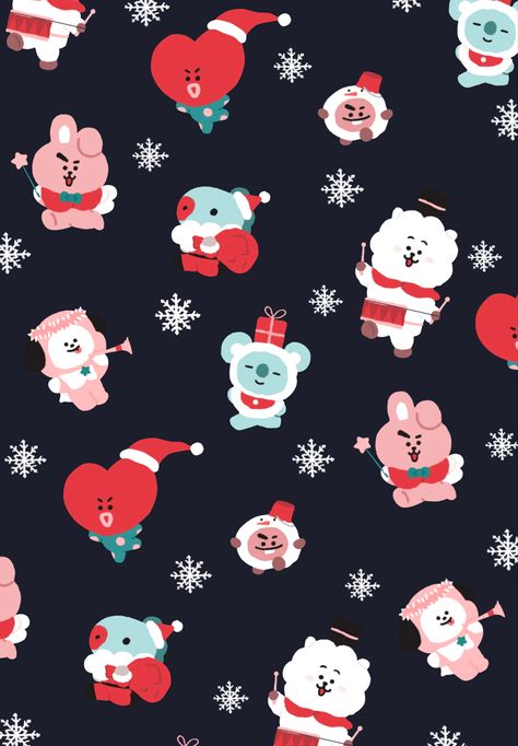 Bt21 Wallpaper Christmas, Bt21 Fall Wallpaper, Bt 21 Wallpaper Aesthetic, Christmas Kpop Wallpaper, Bt21 Christmas Wallpaper, Bts Christmas Wallpaper, Natal Wallpaper, Bt21 Christmas, Bt21 Wallpaper