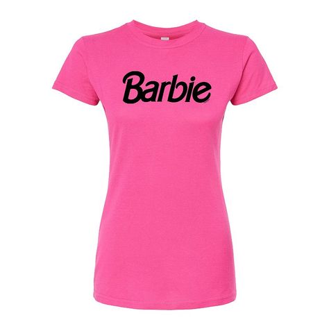 Barbie Themed Shirts, Barbie Tees, Halloween Barbie Shirts, Barbie Tshirt Women, Barbie Graphic Tee, Barbie Logo, Creative Costumes, High Neck Tank Top, Movies Outfit