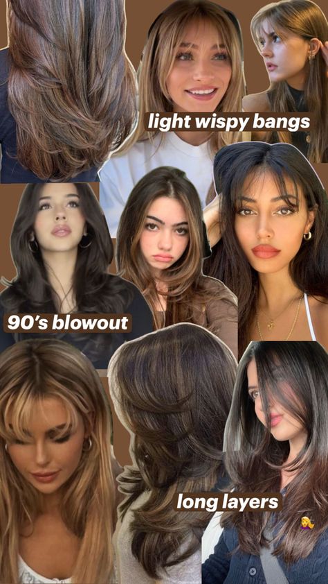 hair inspo layered hair blowout wispy bangs Layered Hair Blowout, Asian Hair Inspo, Pretty Hair Cuts, Hair Blowout, Haircuts For Long Hair With Layers, Haircuts For Medium Length Hair, Hair Curling Tips, Hair Inspiration Long, Beautiful Haircuts