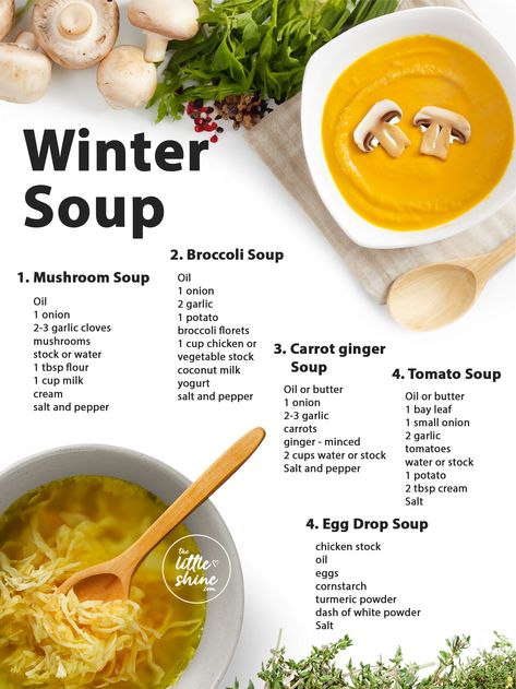 Different Types Of Soups, Easy Winter Soup Recipes, Types Of Soup, Types Of Pasta Sauce, Easy Winter Soups, Broccoli Soup Healthy, Winter Soup Recipes, Italian Seasoning Recipe, Pasta Restaurant