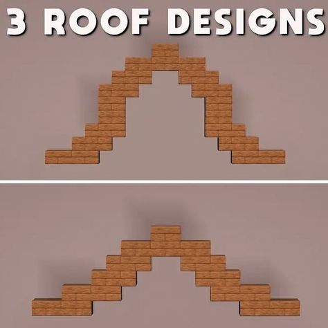 Minecraft Inspo Roof, Easy Minecraft Roof, Rounded Roof Minecraft, How To Make A Roof In Minecraft, A Frame Roof Minecraft, Roof Idea Minecraft, Minecraft Roof Template, Minecraft Tower Roof Tutorial, Minecraft Roof Pattern