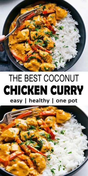 Coconut Curry Chicken Recipes, Coconut Chicken Curry, Chicken Curry Recipe, Coconut Chicken, Coconut Curry Chicken, Easy Chicken Curry, Dinner Easy, Curry Chicken Recipes, Recipe Chicken